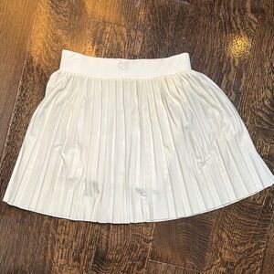Elegant Cream Pleated Skirt
